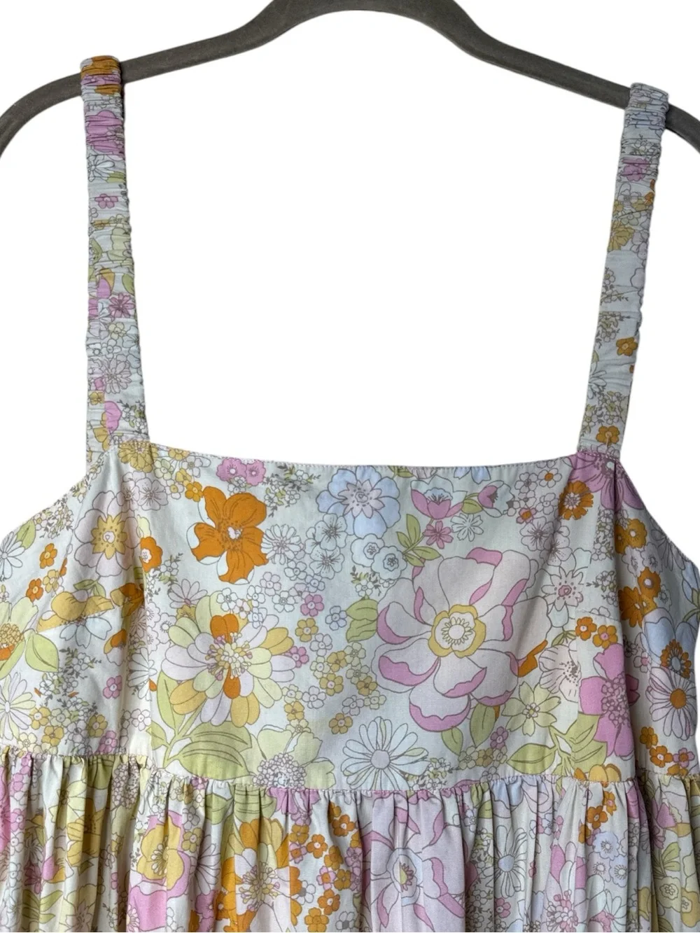 Free People Park Slope Floral Maxi Dress Light Combo XS